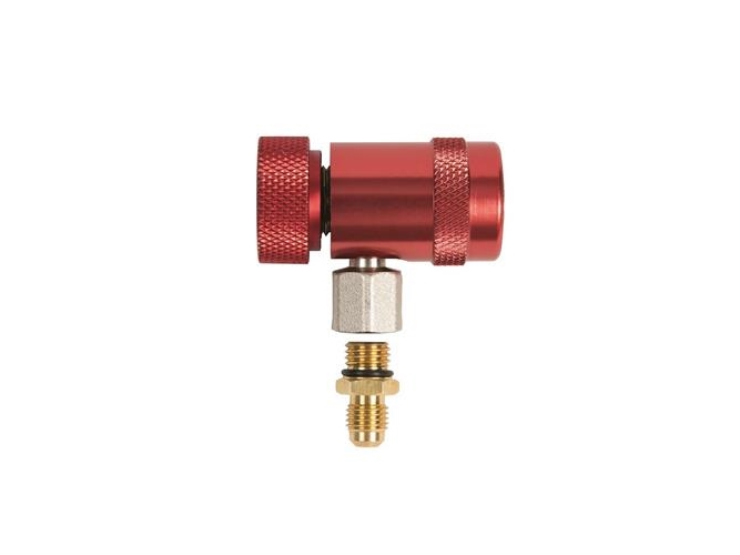 Refco RC-1234yf-R - Serviceventil til bil A/C, 1/4'' SAE, Rød