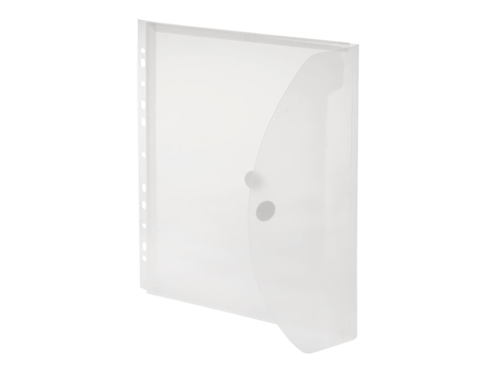 FolderSys Sammelhüllen A4 transparent Heftrand Dehnfalte 20mm Packung 10 Stück