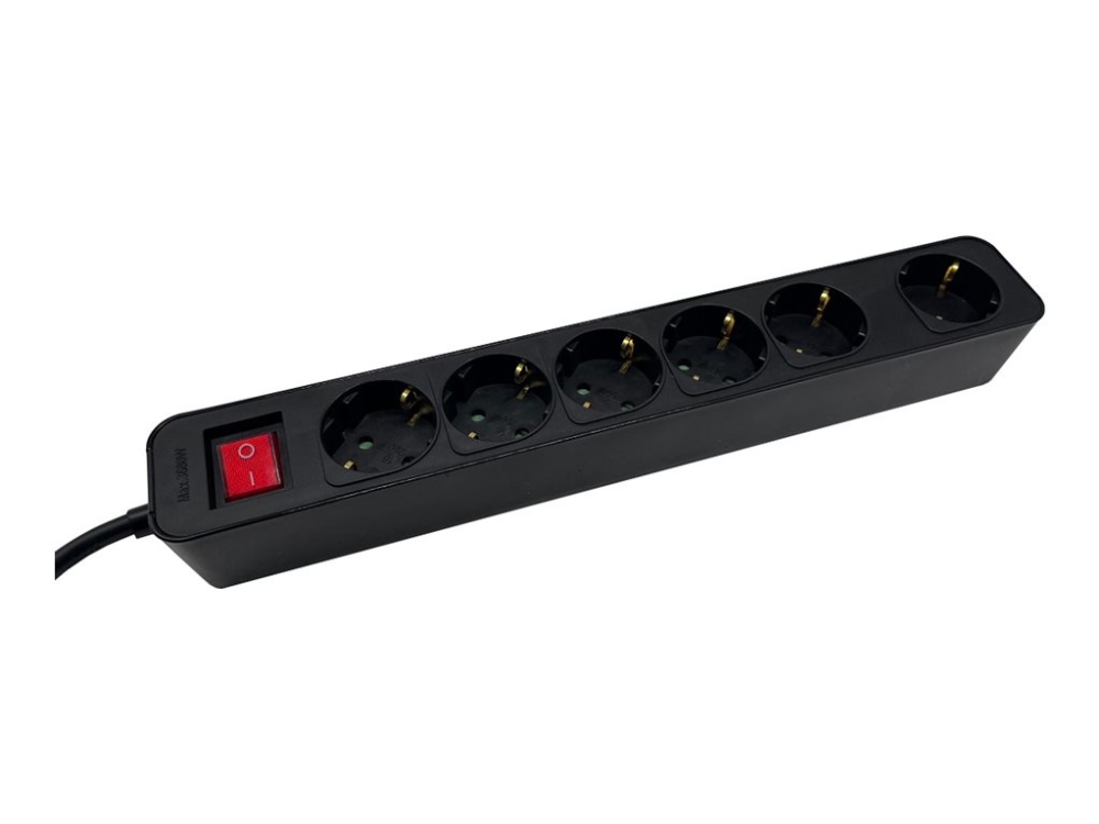 M-Cab Pow0027, 3 M, Drinnen, 1,5 Mm², Kunststoff, Schwarz, 6 Ac-Ausgänge