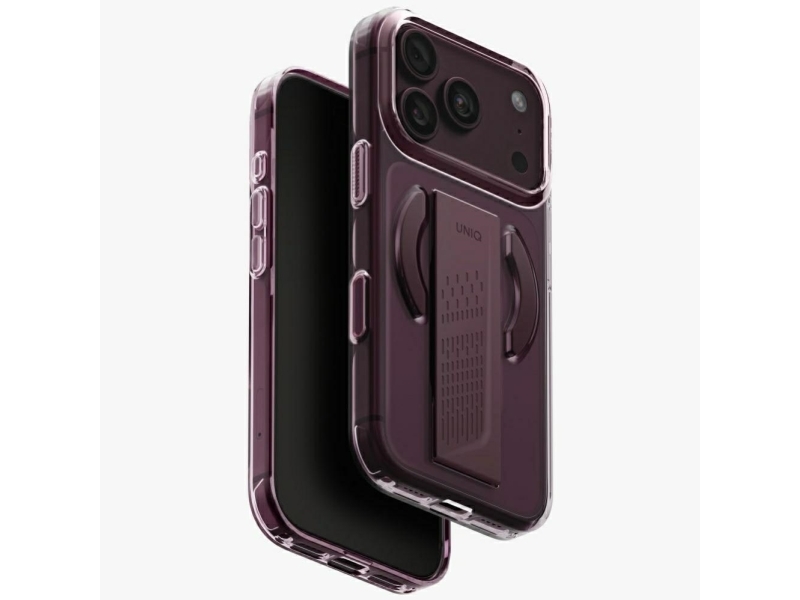Etui UNIQ Heldro Air do iPhone 18 Pro /17 Pro Magclick Charging burgundowy