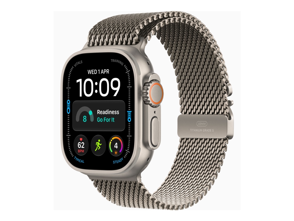Apple Watch Ultra 4 Smartwatch 49 Mm 5G, Naturfarvet Titanium Milanese Loop, S