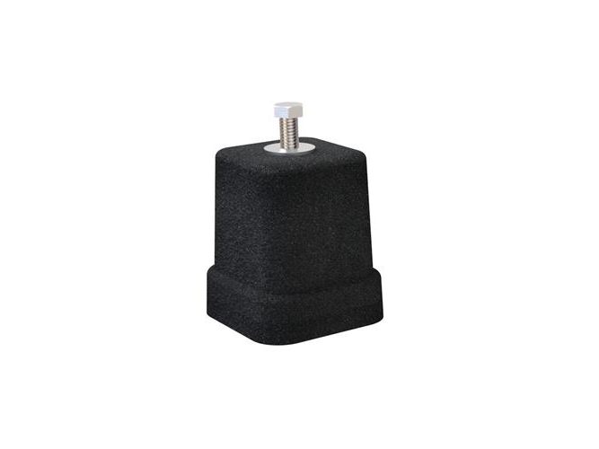 Tekno 150 - 1 sæt, 4 stk gummifødder, 80x80x80 mm, Sort, 600 kg