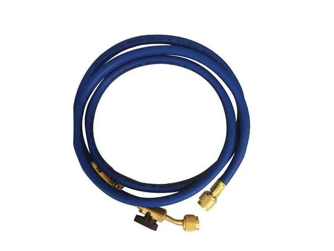 Serviceslange 90cm blå 1/4'' m/ventil