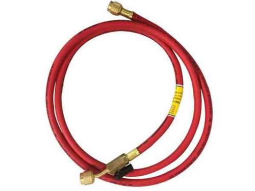 Serviceslange 90cm rød 1/4'' m/ventil