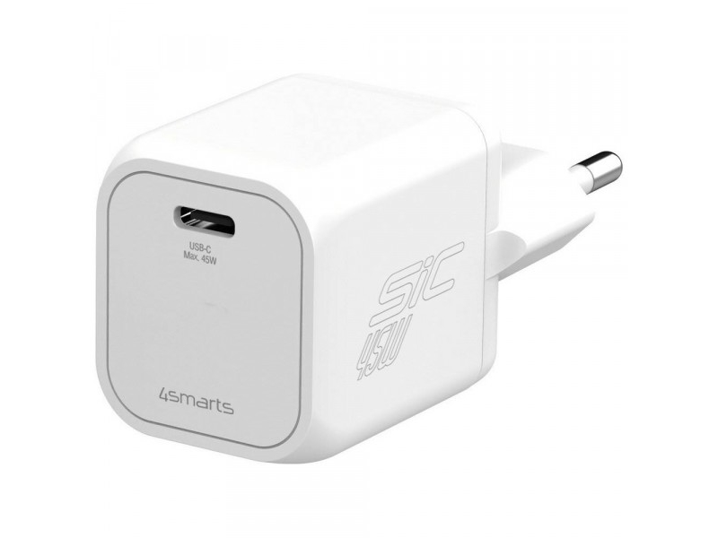 4smarts PDPlug SiC 45 W USB-C netoplader, hvid