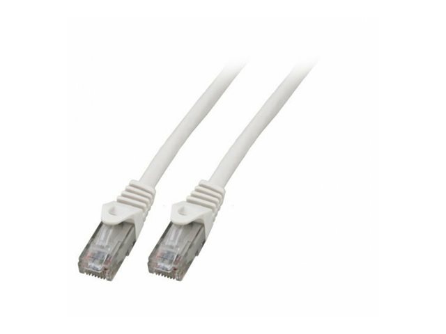 Mercodan - Patchkabel - RJ-45 (han) til RJ-45 (han) - 7.5 m - 5.9 mm - UTP - CAT 6 - halogenfri, formet - hvid