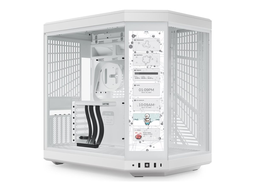 Hyte Y70 Touch Midi-Tower-Gehäuse E-Atx Glasseitenteil Cs-Hyte-Y70-Ww-L Weiß