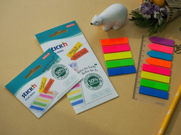 5-Color Neon Self-Adhesive Index Tabs