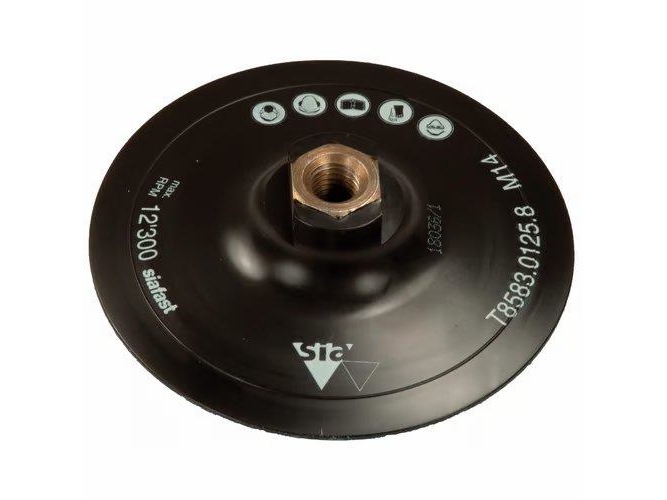 Bagskive Ø125-M14 medium/hård velcro
