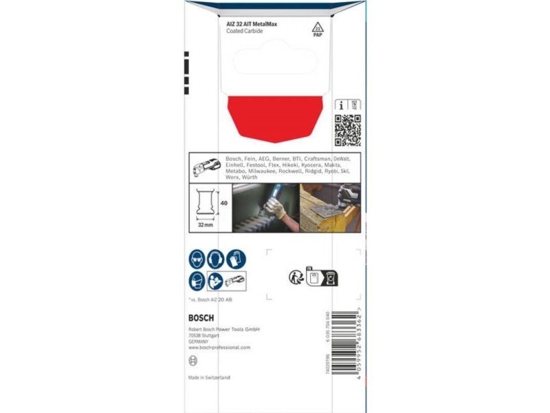 BOSCH Immersion saw blade EXPERT AIZ 32 AIT MetalMax, 32 × 40 mm, 5 pcs (2.608.902.047)