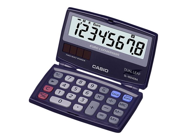 Casio SL-100VERA - Lommeregner - 8 cifre - solpanel, batteri
