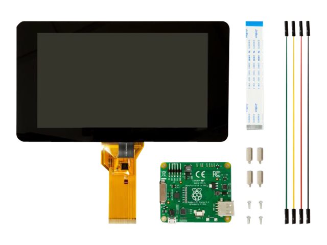 Raspberry Pi Pi Zubehör - Touchscreen 7", Anzeige, Raspberry Pi, Raspberry Pi, Schwarz, Lcd, 17,8 Cm (7")