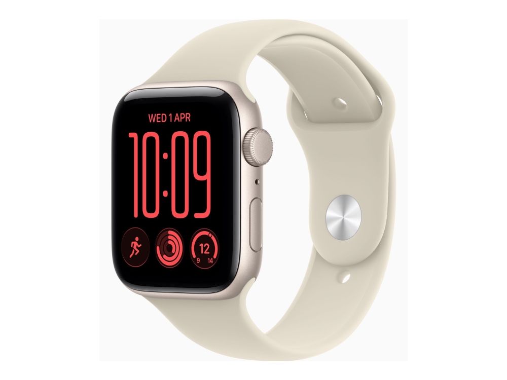 Apple Watch Se 3 Smartur Gps 44 Mm 64 Gb Starlight-Aluminium Sandfarvet Rem M/L