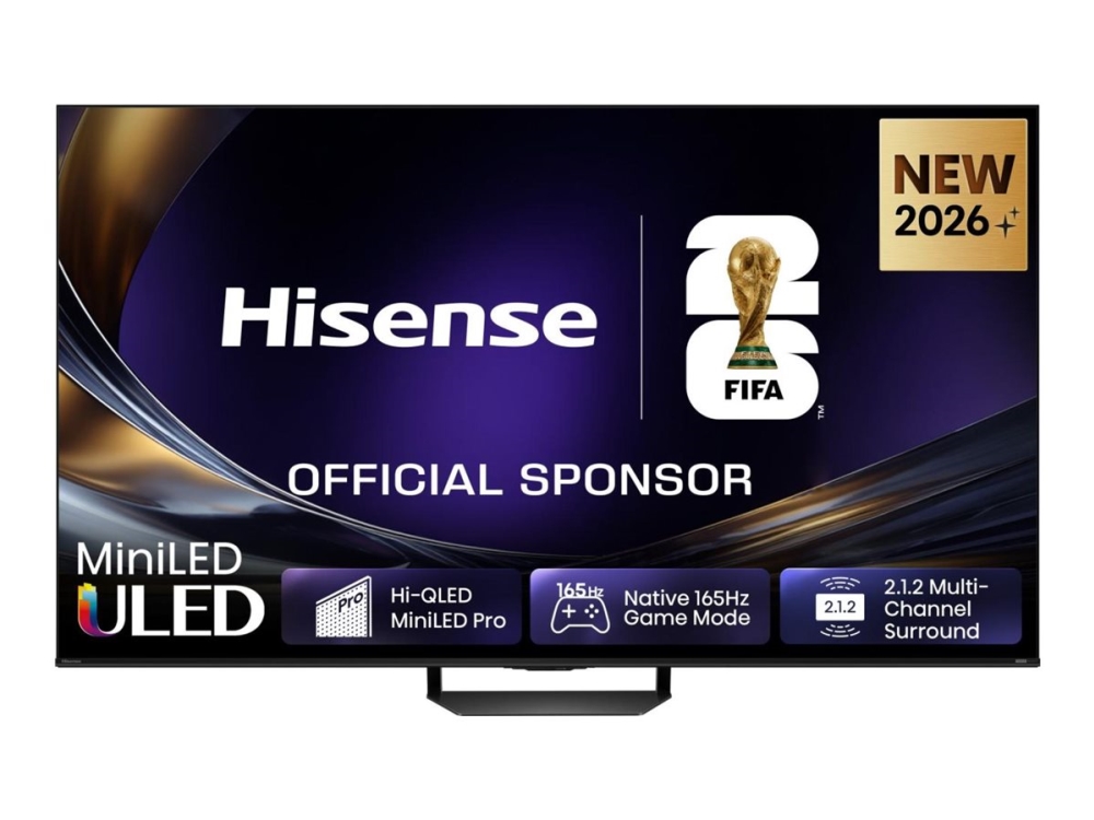 Hisense 65U7s Pro, 165,1 Cm (65"), 3840 X 2160 Pixel, Led, Smart Tv, Wi-Fi, Grå, Sort