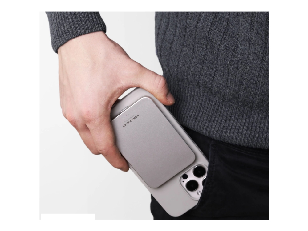 Vonmählen Evergreen Mag, 5000 Mah, Kabelloses Aufladen, 3,85 V, Weiß