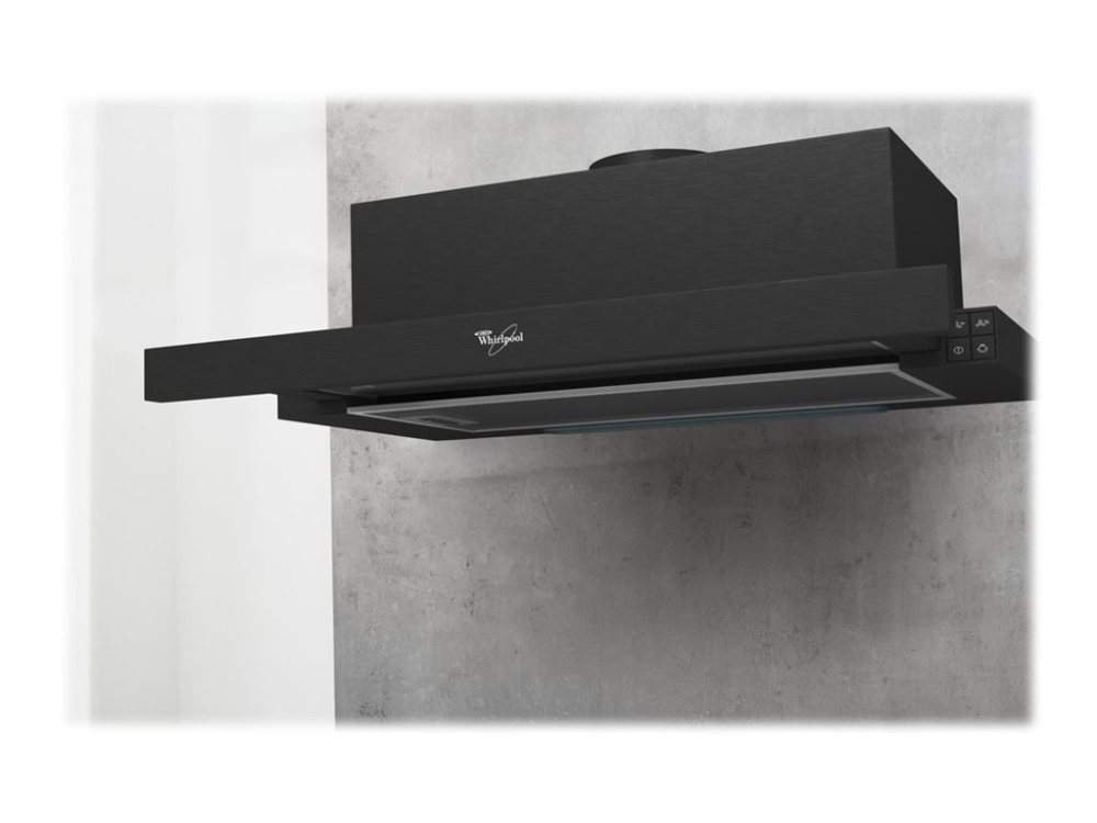 Whirlpool AKR 749/1 NB - Hætte - teleskopisk - bredde: 59.9 cm - dybde: 30 cm - udsugning & recirculation - sort