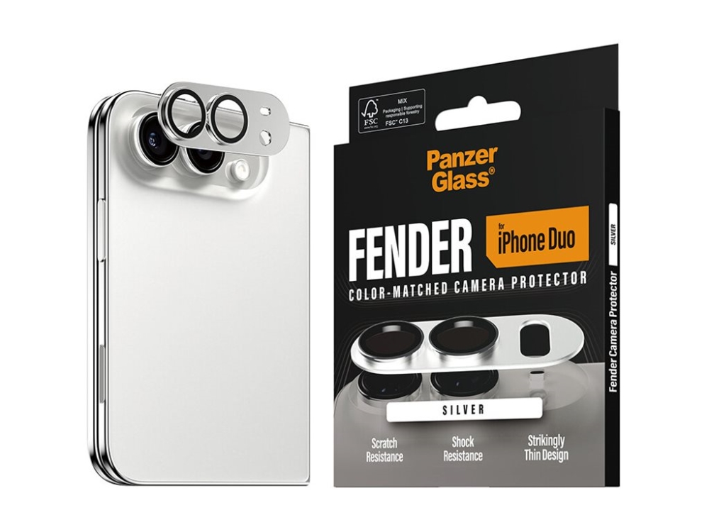 Kameralinsebeskytter PanzerGlass Fender - sølv til iPhone 18 Fold