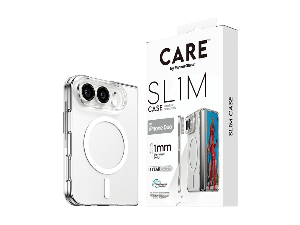 Care By Panzerglass Sl1m Case Transparent W. White Magsafe Iphone Duo
