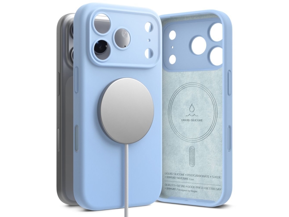 Ringke Silicone Magnetic Magsafe Iphone 18 Pro Max Light Blue