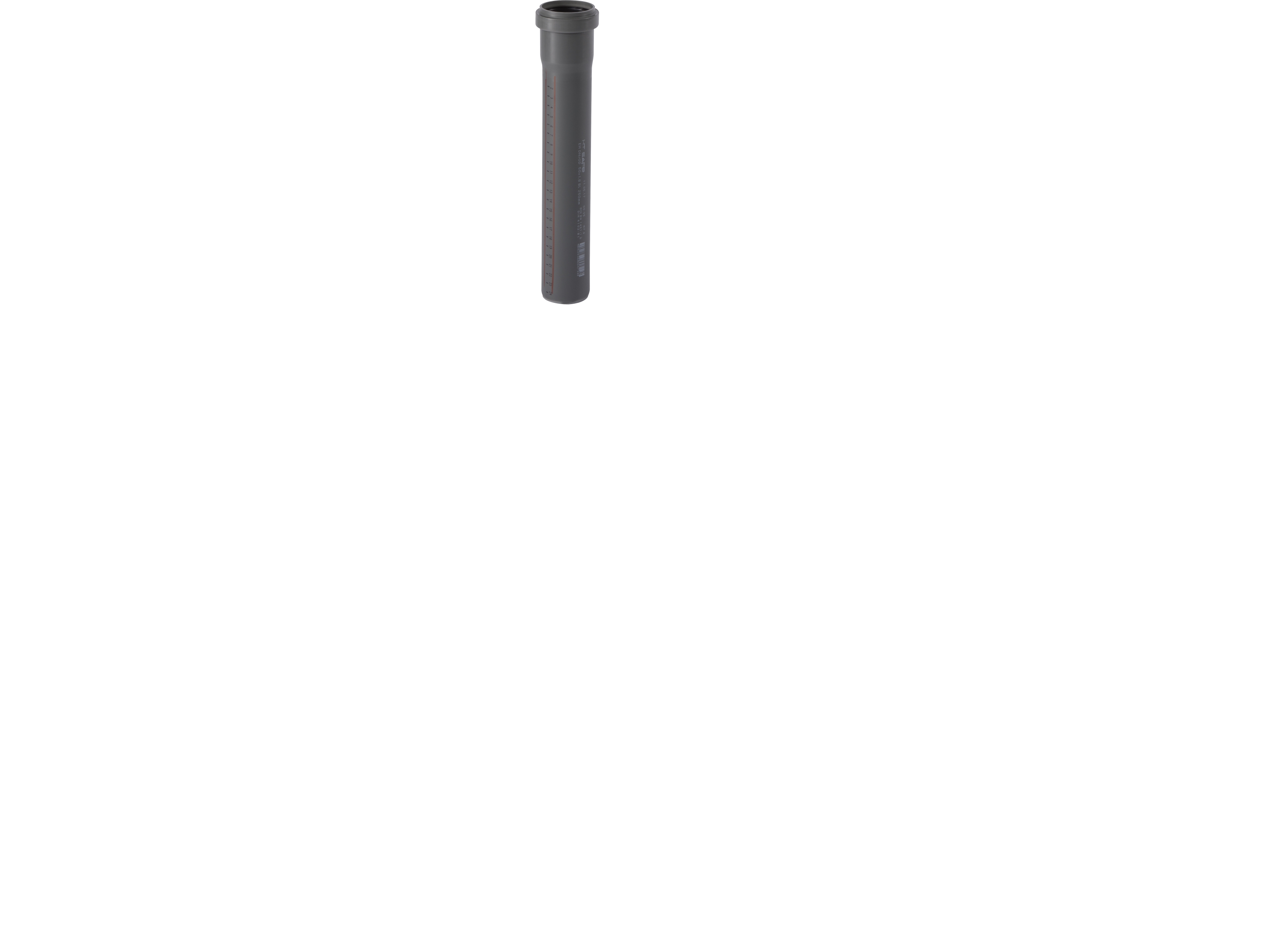Afløbsrør, Ø50 x 1000 mm, grå, HT/PP
