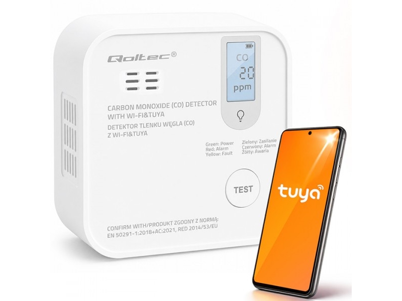 Qoltec Belaidis Kohlenmonoxid-Detektor Mit Batterie