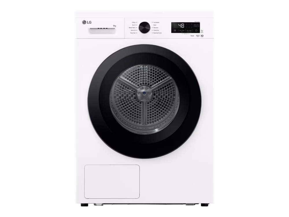 LG RHX1009NWK - Tørremaskine - Wi-Fi - bredde: 60 cm - dybde: 66 cm - højde: 85 cm - frontbetjening - essens hvid