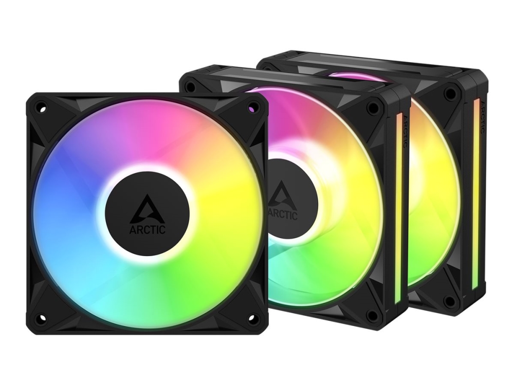 Arctic BioniX P14 A-RGB - 3pack - Kabinet køler - 140mm - Sort med RGB LED lys