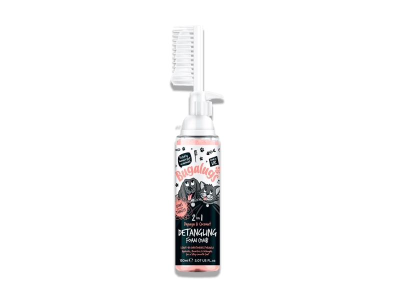Bugalugs 2-i-1 Skumrens med Kam med Papaya & Kokos (150ml)