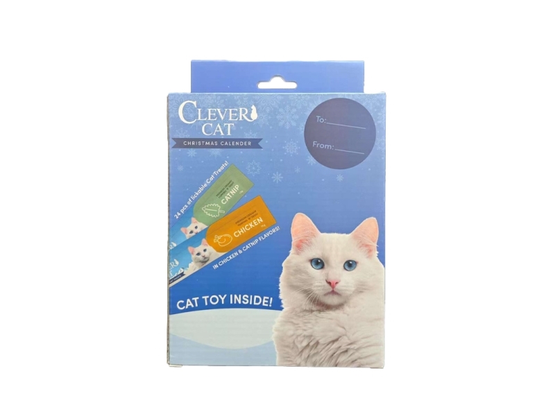 Clever Cat Creamy Cat julegavekalender 24 stk + 1 legetøj 360 g