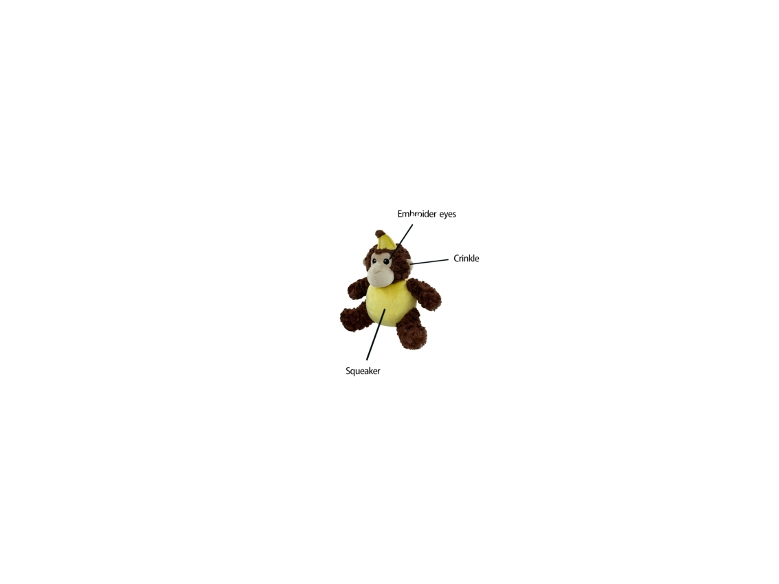 Party Pets Bananenaffe 20 Cm