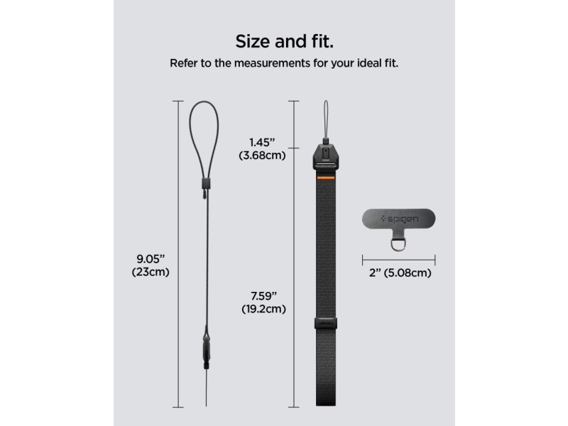 Spigen Universal adjustable lanyard strap wrist black (8800337247596-AFA11626)
