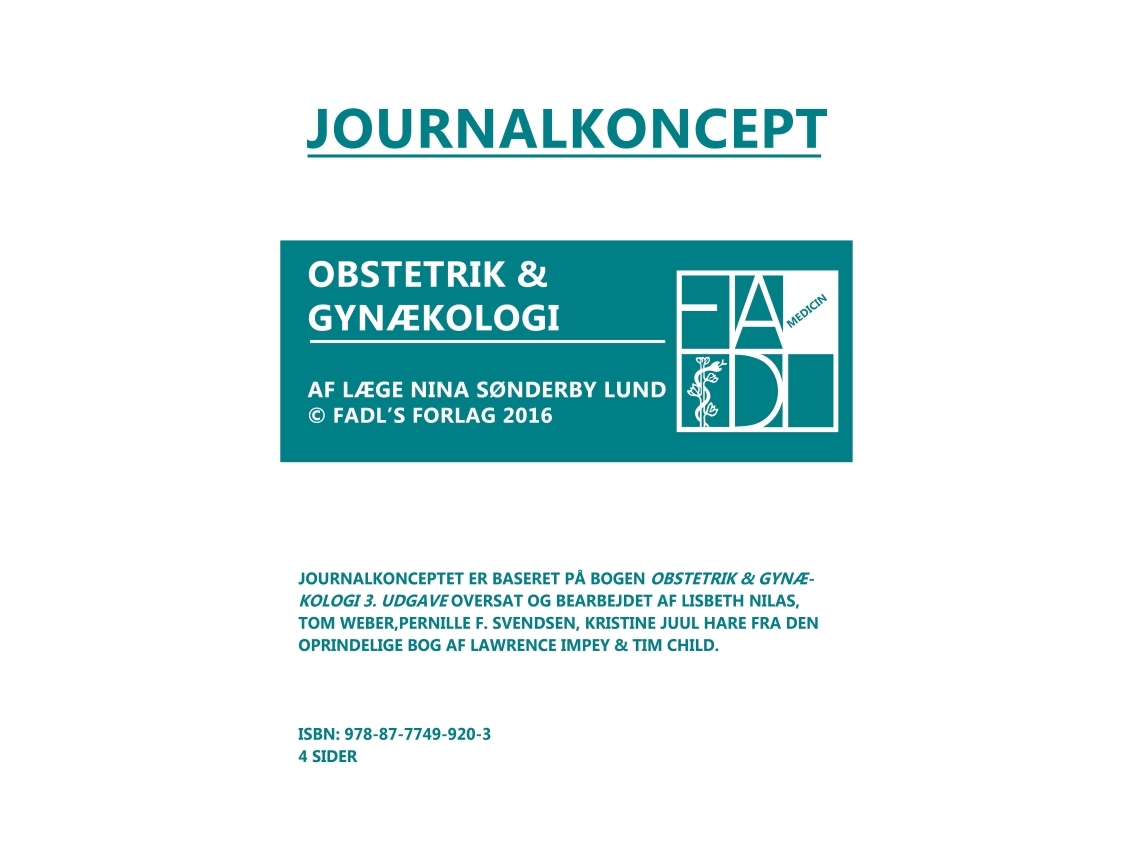 Gynækologisk Og Obstetrisk Journalkoncept | Ninna Sønderby Lund