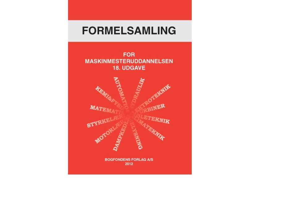 Formelsamling For Maskinmesteruddannelsen | Henrik Andersen M, Fl