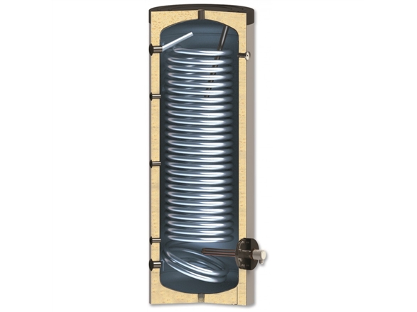 Kospel Sunsystem emaljeret varmtvandsbeholder 300L med varmeveksler 3,3 m