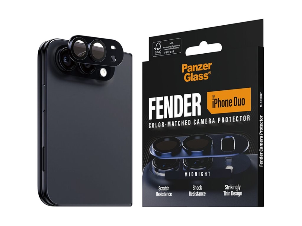 PanzerGlass FENDER - Objektiv beskyttelse for mobiltelefon - midnat - for Apple iPhone Duo