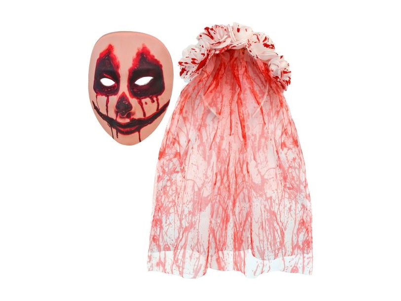 Blutige Brautmaske Mit Schleier