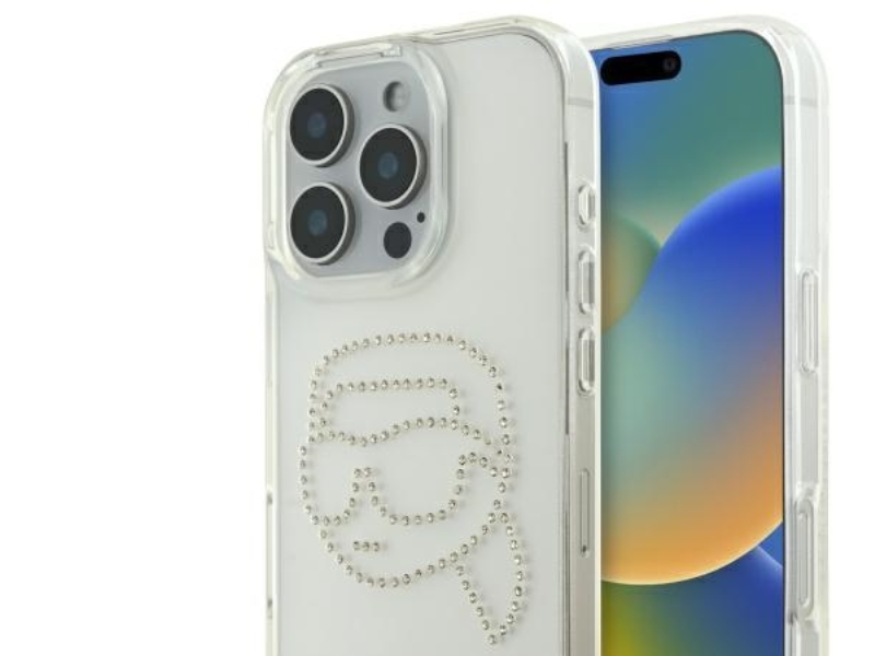 Karl Lagerfeld Klhcp16xhkhdcelt Iphone 16 Pro Max 6,9" Klar/Transparent Hartschale Iml Strass Karl Head