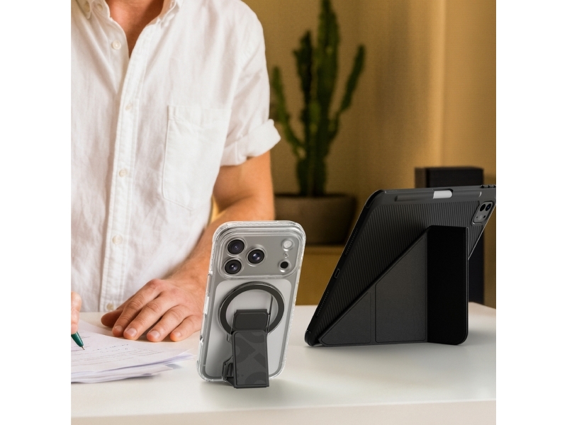 Amazingthing Titan Pro Lens Stand Set For Iphone 18 Pro Max With Magnetic Holder And Stand, Compatible With Magsafe - Transparent