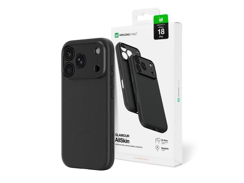 Amazingthing Glamour Allskin Iphone 18 Pro Case With Camera Cover, Magsafe Compatible - Black