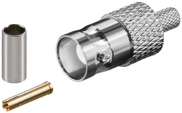 Wentronic Goobay Bnc-Krimpkobling - Til Rg 58/U-Kabel - Med Guldbeklædning (11357)