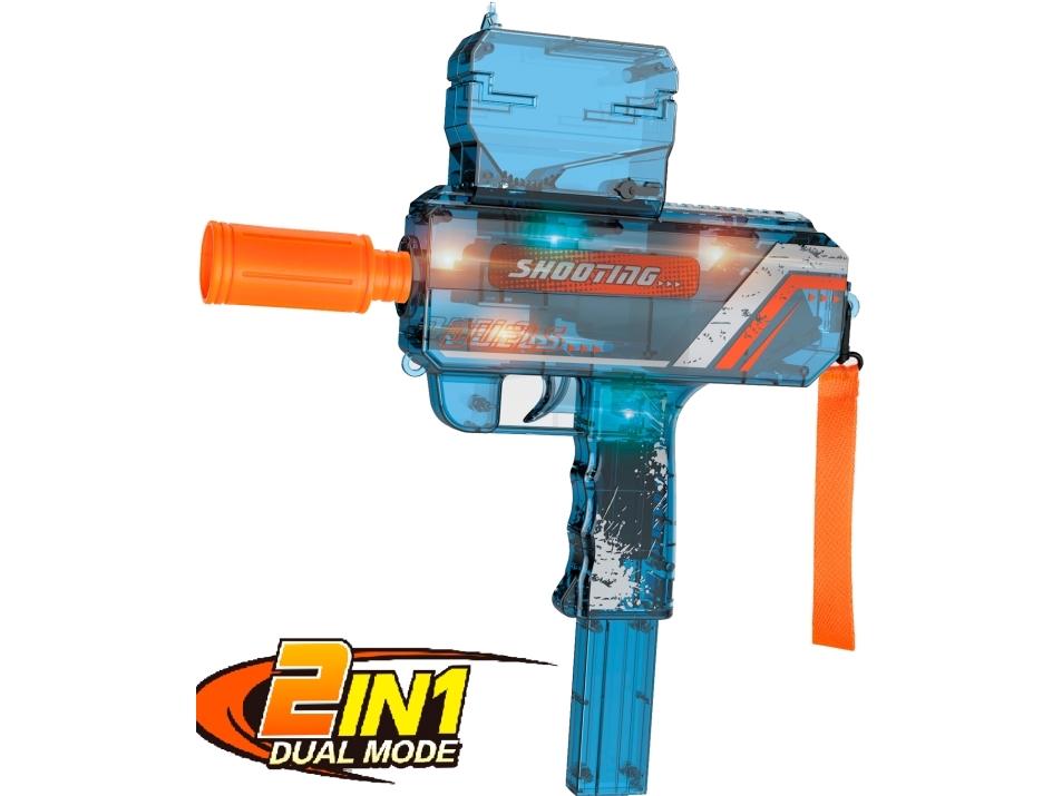 Elektronisk 2-i-1 UZI Gel blaster + Dart blaster fra 8 år