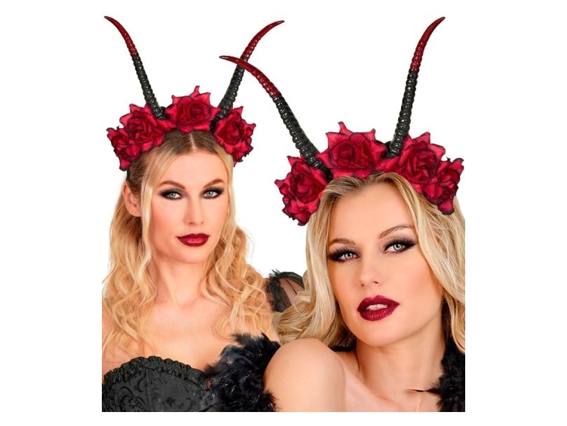 Teufelshörner Mit Roten Rosen