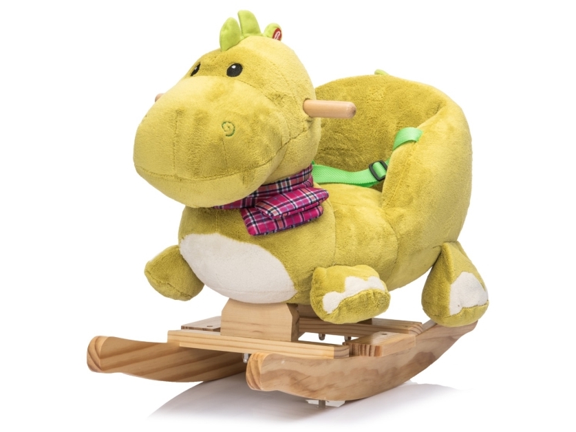 Dino Gyngehest i blødt plys med lyd og sele (fra 12 MDR)