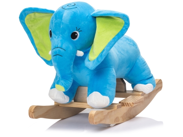 Elefant Gyngehest i blødt plys med lyd (fra 12 MDR)