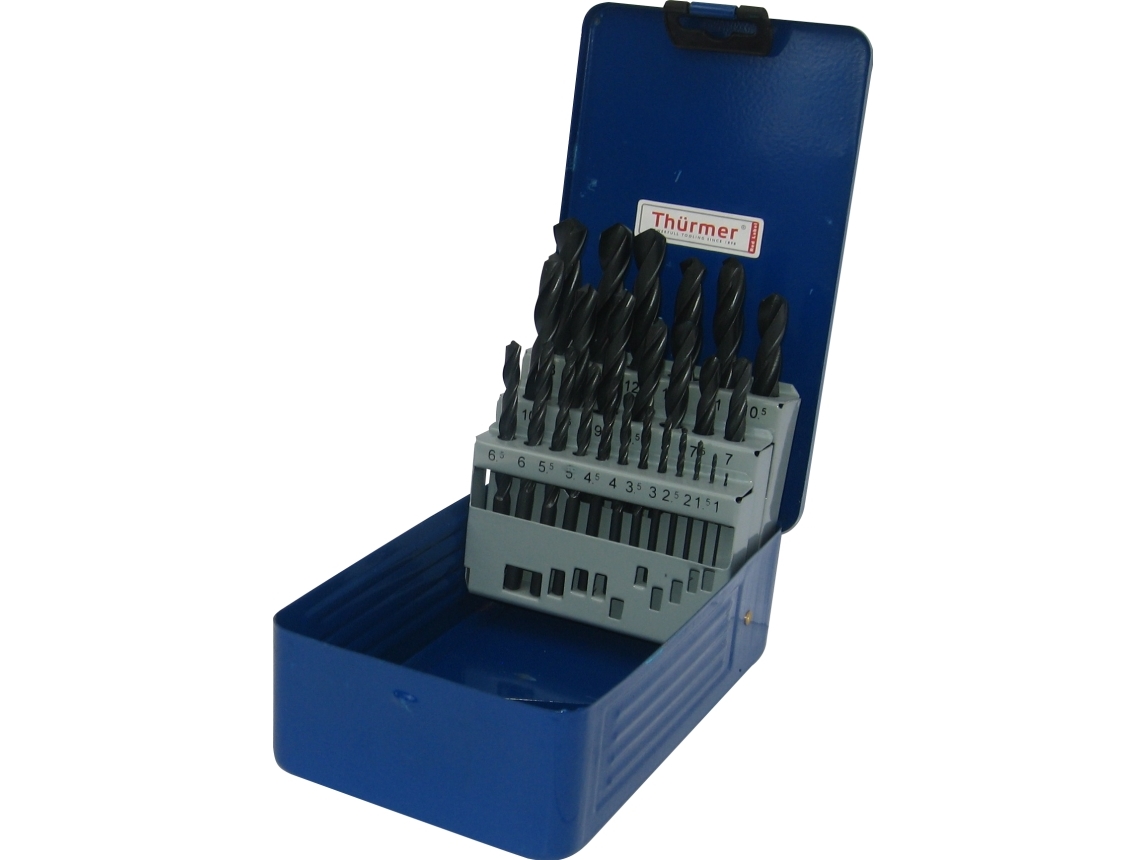 Thurmer Tools valsede borsæt HSS 1-13 X 0,5 25 stk