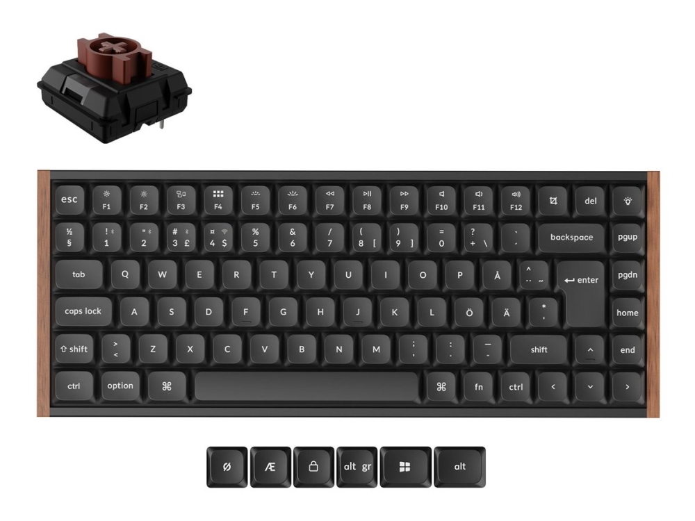 Keychron K3 Ultra - Tastatur - Qmk/Via, Custom Mechanical, Fully Assembled, Low-Profile - 75% - Compact - Baggrundsbelyst - Trådløs - Usb, Bluetooth