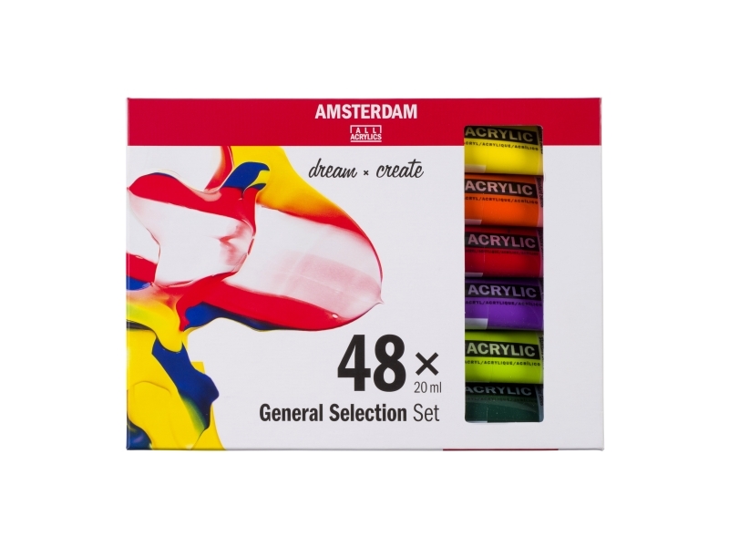 Amsterdam Standard Series Acrylic Paint General Selection Set | 48 X