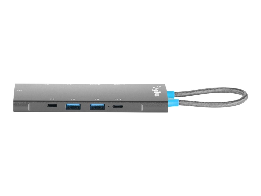 Digitus Usb-C Docking Station, 9-Port, Universal, Usb Typ-C, Grau