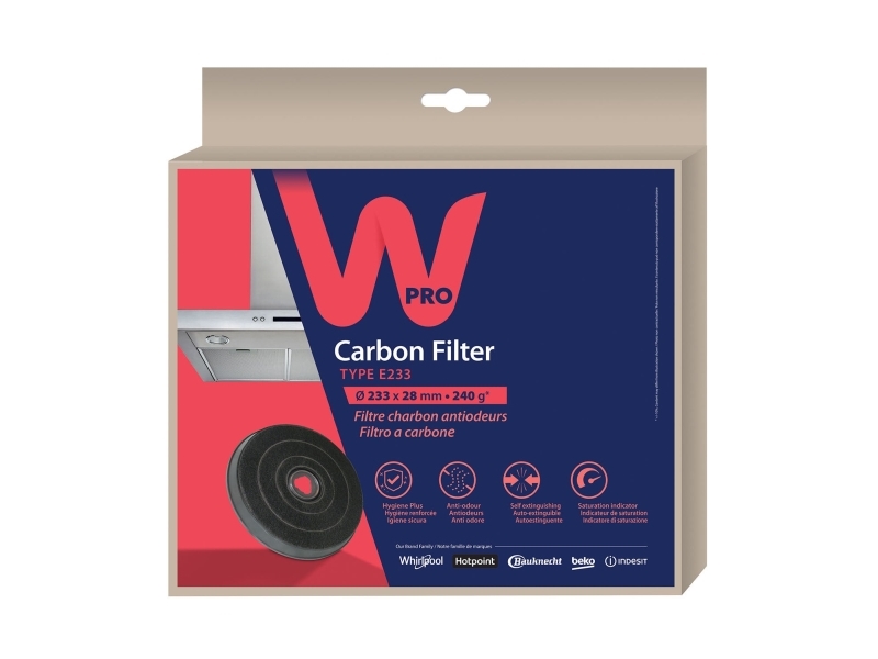 Wpro Schwarz - Ersatzteil - Kohlefilter E233 Fac519 Eff57 - Indesit, Ariston Hotpoint, Roblin, De Dietrich, Arthur Martin Electrolux, Beko, Zanussi, Electrolux, Bosch, Faure, Acec, Crystal, Aeg, Bauknecht, Sauter - Image 4