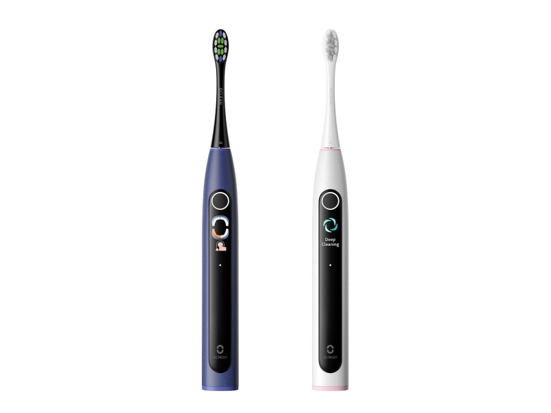 Oclean X Lite Smart Sonic Duo Set Elektrisk Tandbørste, Grå Og Blå
